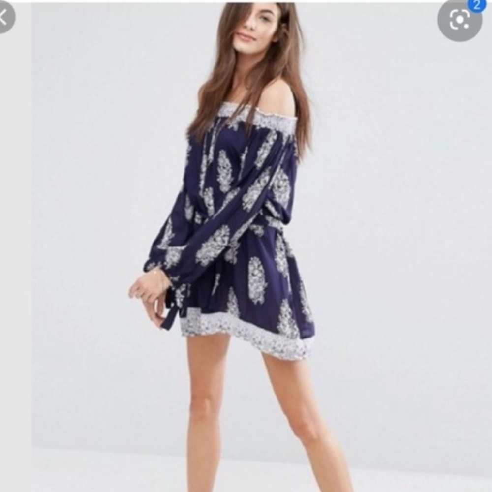 Faithfull The Brand Mali Off Shoulder Dress